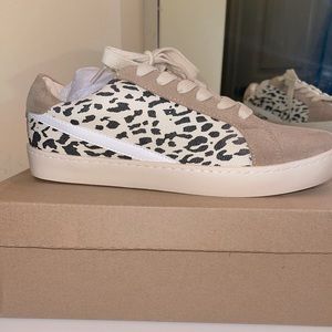 Faux Suede Leopard Sneakers